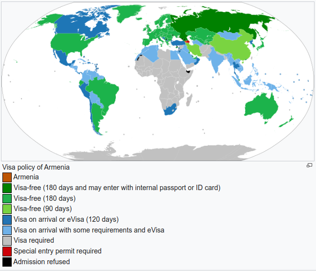 visa free map